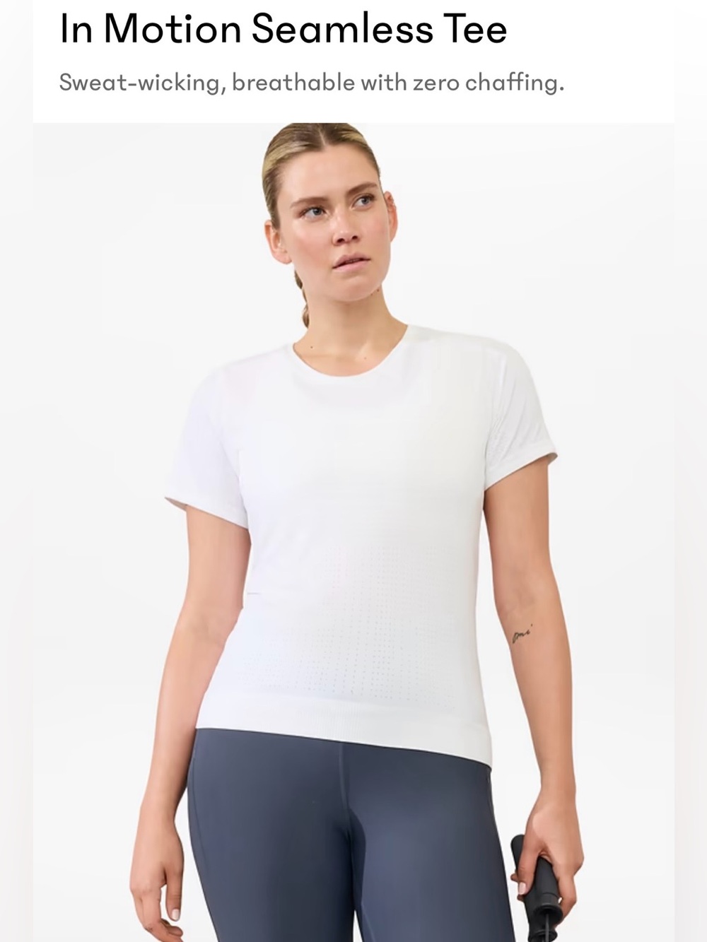 Athleta In Motion Seamless Short Sleeve Tee - Bright White